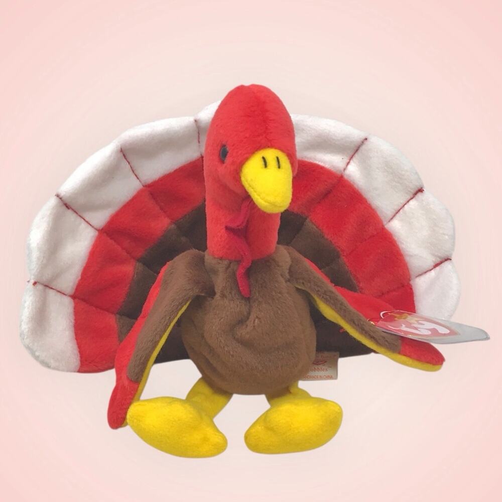 Ty Beanie Baby Gobbles Thanksgiving Turkey NWT Plush Vintage 1996